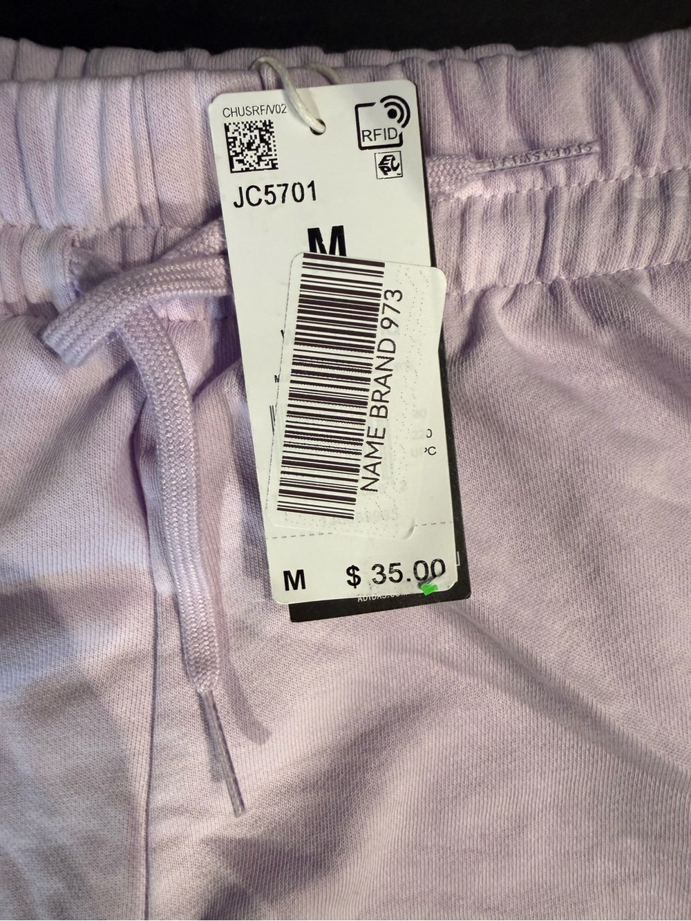 Adidas women’s Lavender Drawstring Sweatpants - size Med